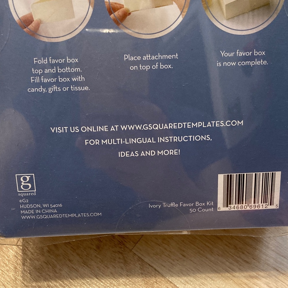 Ivory Favor Boxes - 50 Count - Picture 7 of 8